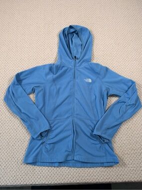 The North Face Women's Light Blue Full-Zip Hooded Fleece Jacket